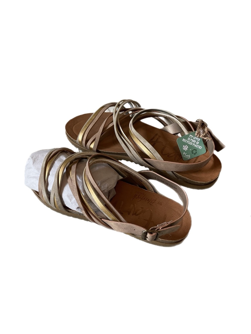 4 Earth Sandals by Blowfish Malibu + Orion Sz 8 NWT Strappy